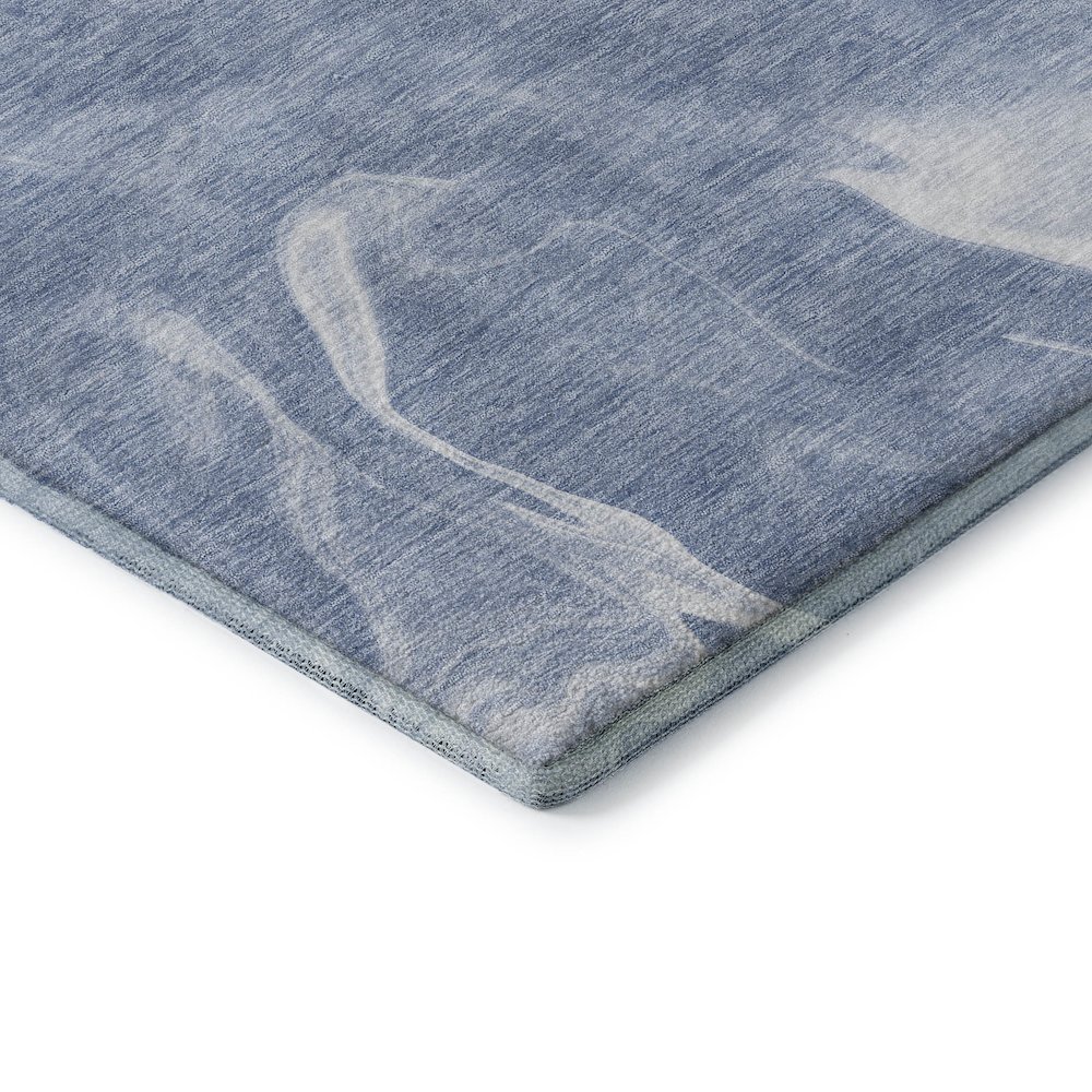 Premium Machine Washable Mayfield AMF802 Blue 5' x 7'6" Rug. Picture 3