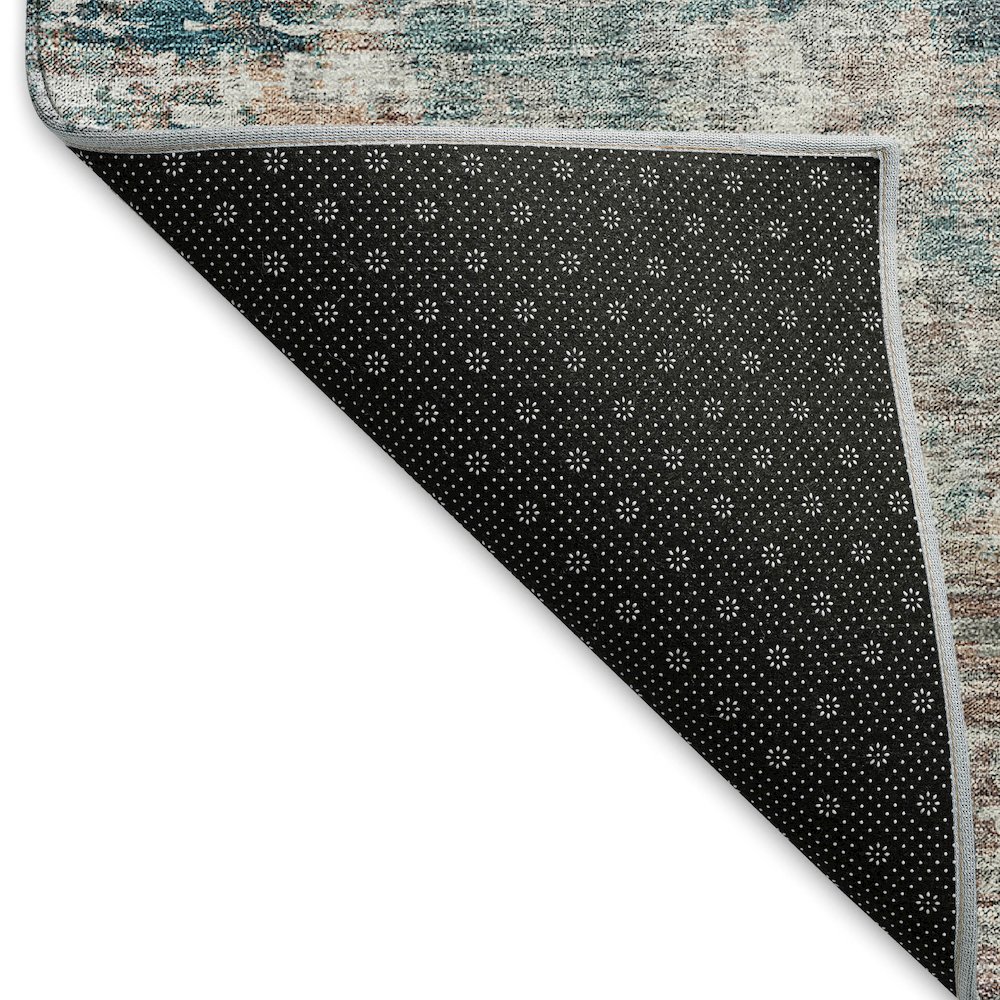 Premium Machine Washable Mayfield AMF814 Teal 5' x 7'6" Rug. Picture 2