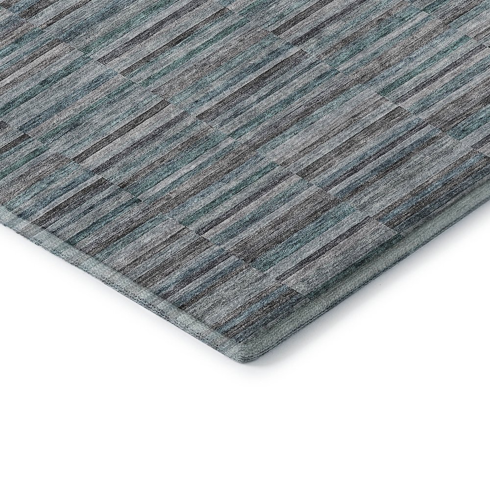 Premium Machine Washable Mayfield AMF816 Teal 5' x 7'6" Rug. Picture 3