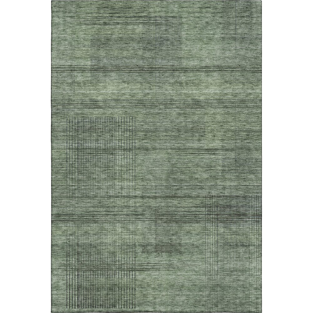 Premium Machine Washable Mayfield AMF820 Olive 9' x 12' Rug. Picture 1