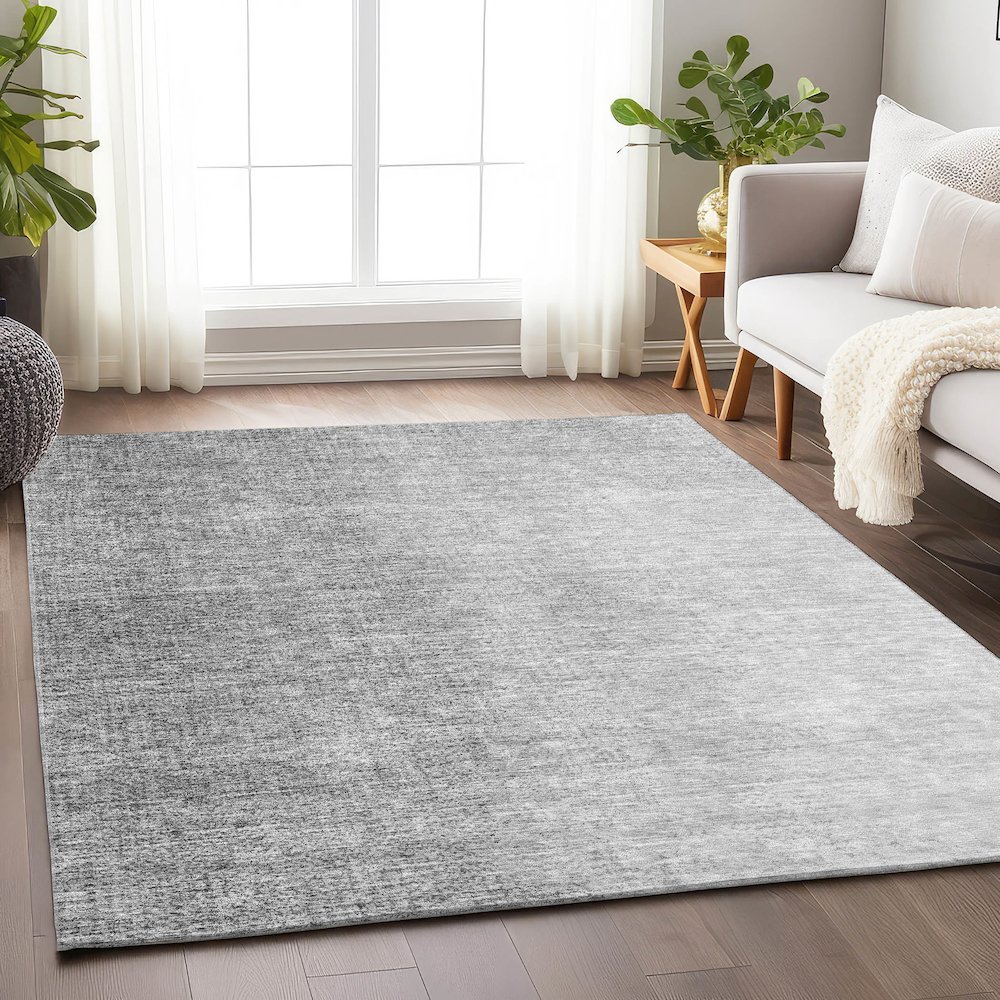 Premium Machine Washable Mayfield AMF822 Gray 9' x 12' Rug. Picture 6