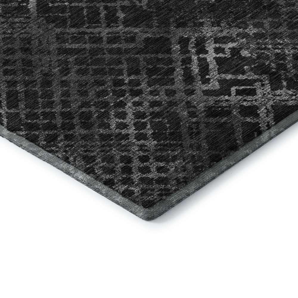 Premium Machine Washable Mayfield AMF825 Charcoal 5' x 7'6" Rug. Picture 3
