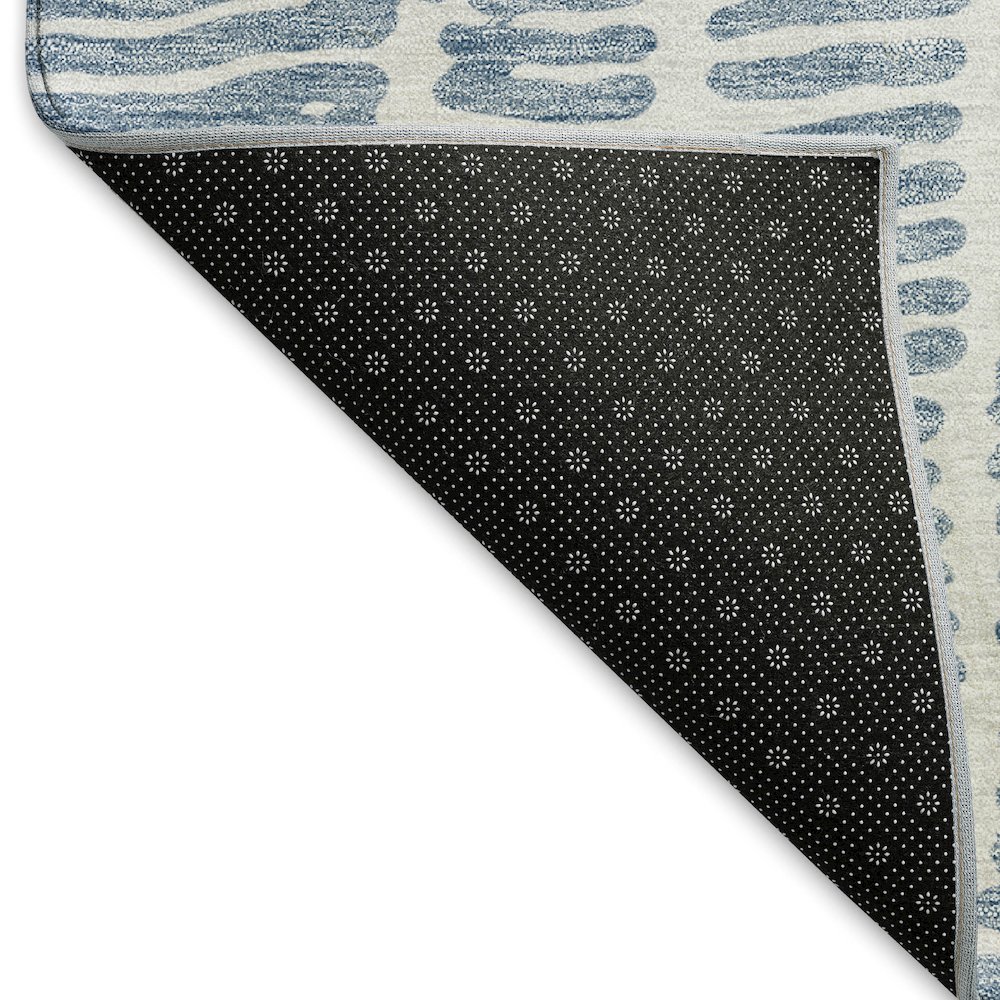 Premium Machine Washable Mayfield AMF830 Blue 5' x 7'6" Rug. Picture 2