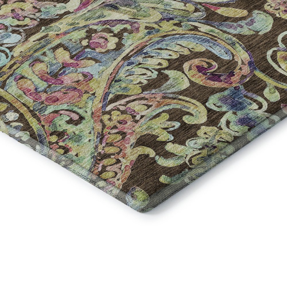 Premium Machine Washable Mayfield AMF834 Chocolate 5' x 7'6" Rug. Picture 3