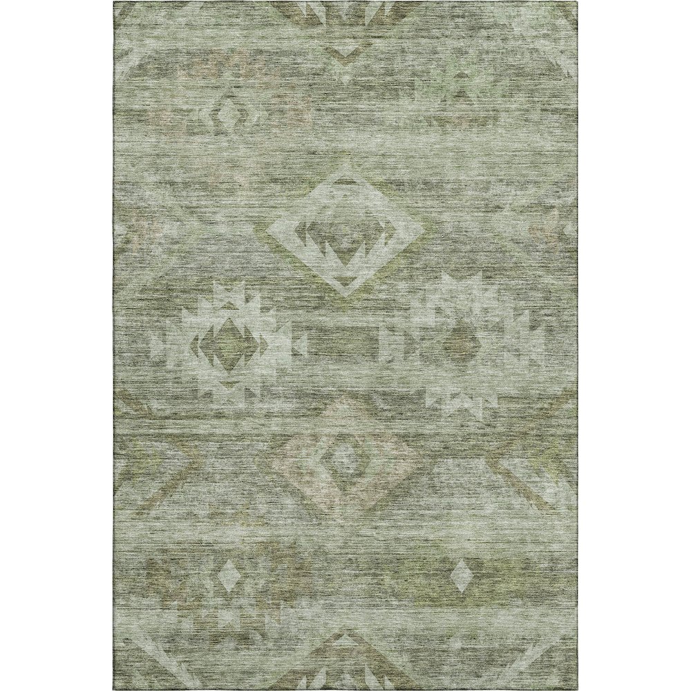 Premium Machine Washable Mayfield AMF837 Olive 9' x 12' Rug. Picture 1