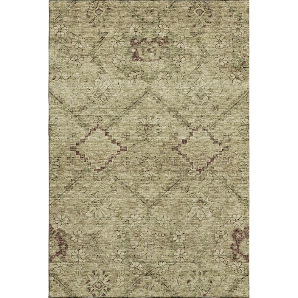 Premium Machine Washable Mayfield AMF842 Brown 9' x 12' Rug. Picture 1