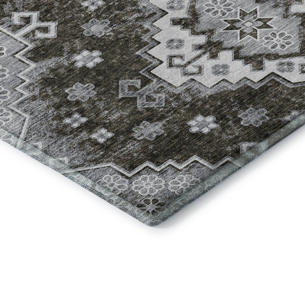 Premium Machine Washable Mayfield AMF846 Chocolate 5' x 7'6" Rug. Picture 3