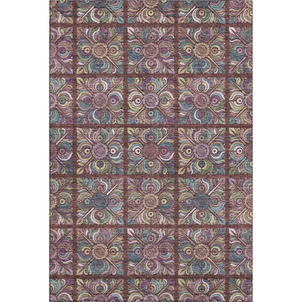Premium Machine Washable Mayfield AMF852 Paprika 9' x 12' Rug. Picture 1