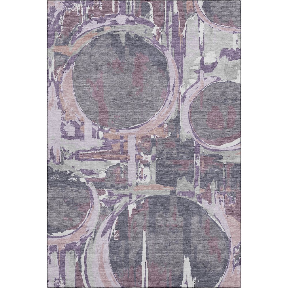 Premium Machine Washable Mayfield AMF855 Purple 9' x 12' Rug. Picture 1