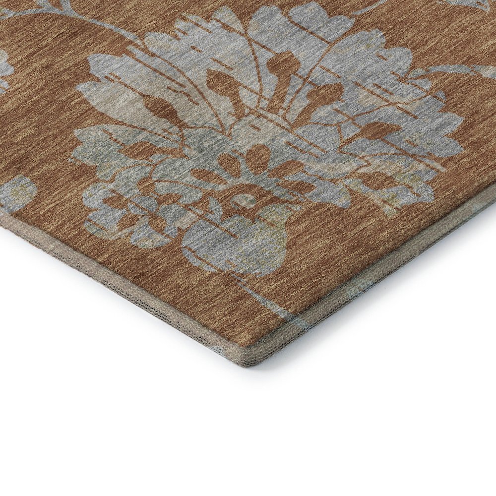 Premium Machine Washable Mayfield AMF856 Paprika 5' x 7'6" Rug. Picture 3