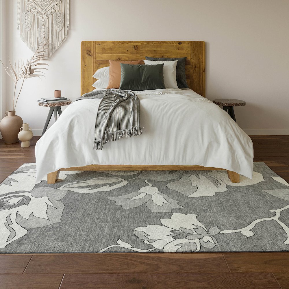 Premium Machine Washable Mayfield AMF857 Gray 9' x 12' Rug. Picture 6