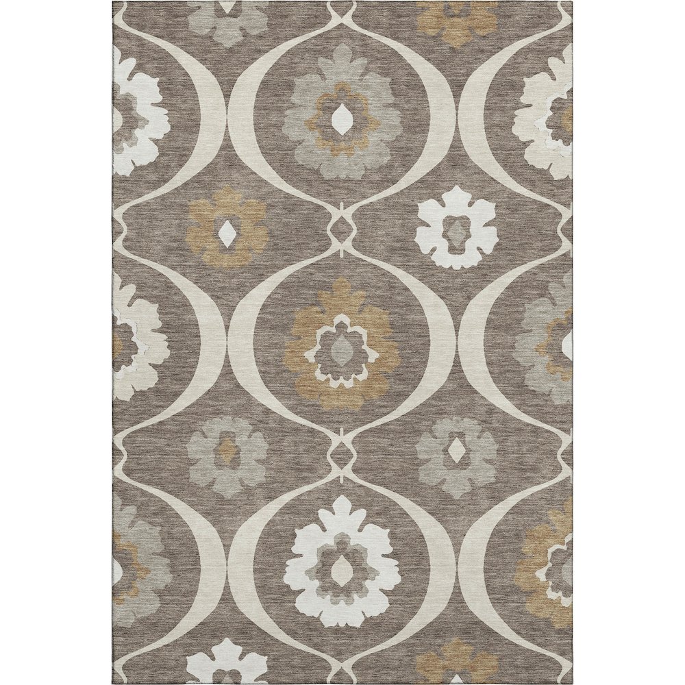 Premium Machine Washable Mayfield AMF858 Brown 9' x 12' Rug. Picture 1