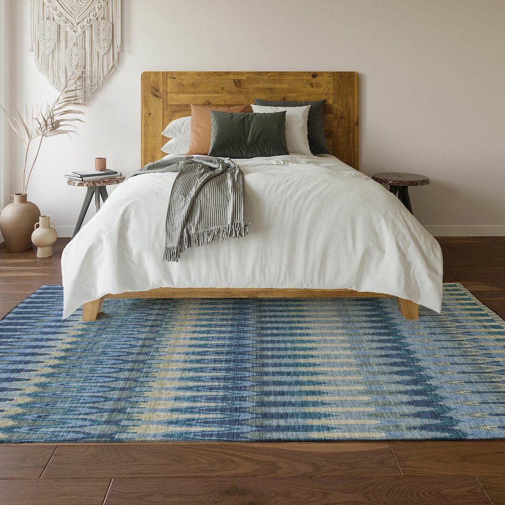 Premium Machine Washable Mayfield AMF860 Denim 9' x 12' Rug. Picture 6