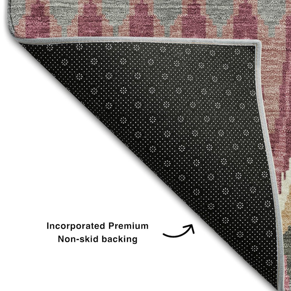 Premium Machine Washable Mayfield AMF860 Mauve 5' x 7'6" Rug. Picture 2
