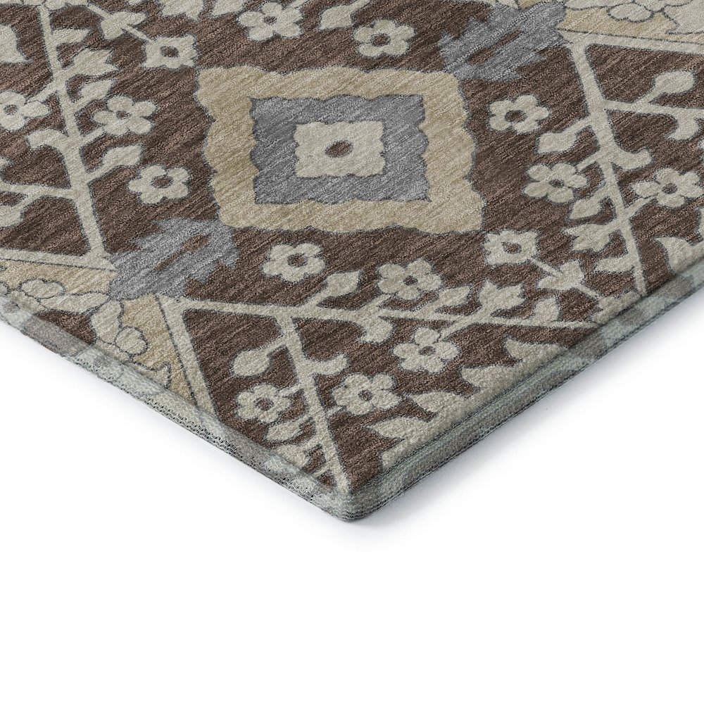 Premium Machine Washable Mayfield AMF863 Chocolate 5' x 7'6" Rug. Picture 3