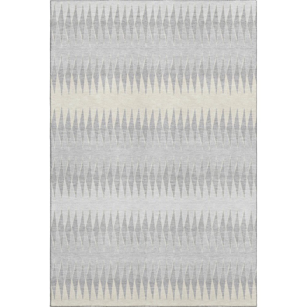 Premium Machine Washable Mayfield AMF867 Silver 9' x 12' Rug. Picture 1