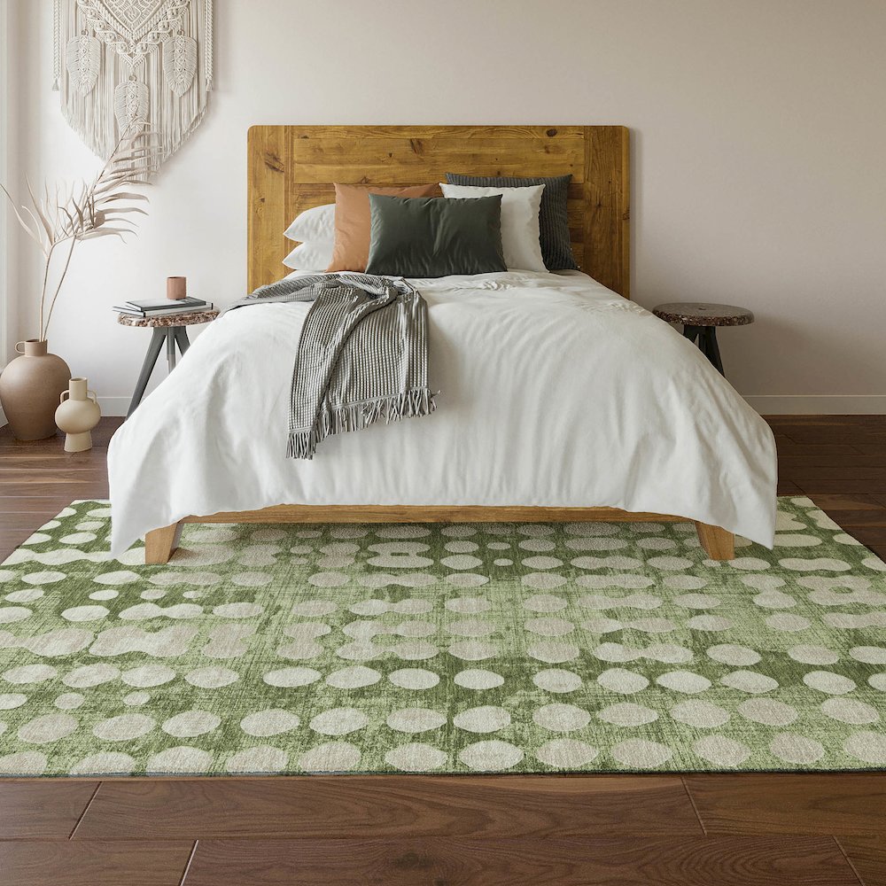 Premium Machine Washable Mayfield AMF869 Aloe 9' x 12' Rug. Picture 6
