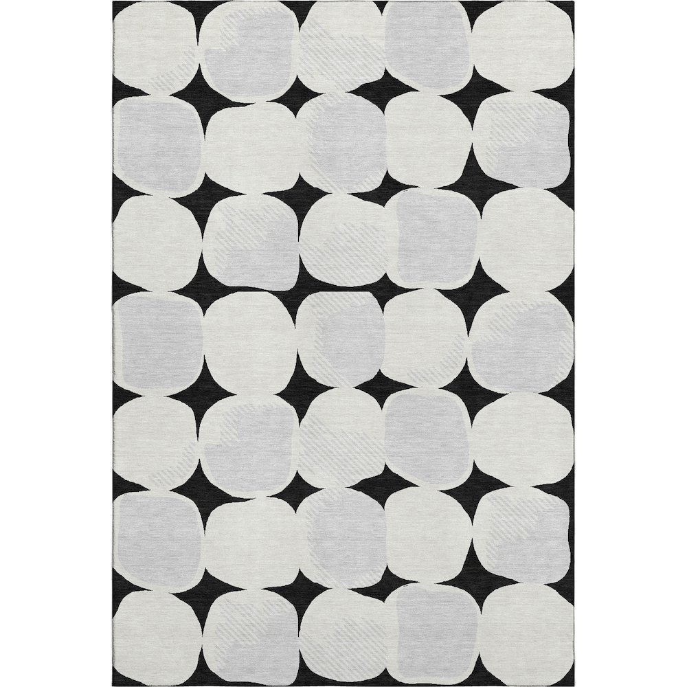 Premium Machine Washable Mayfield AMF870 Black 9' x 12' Rug. Picture 1