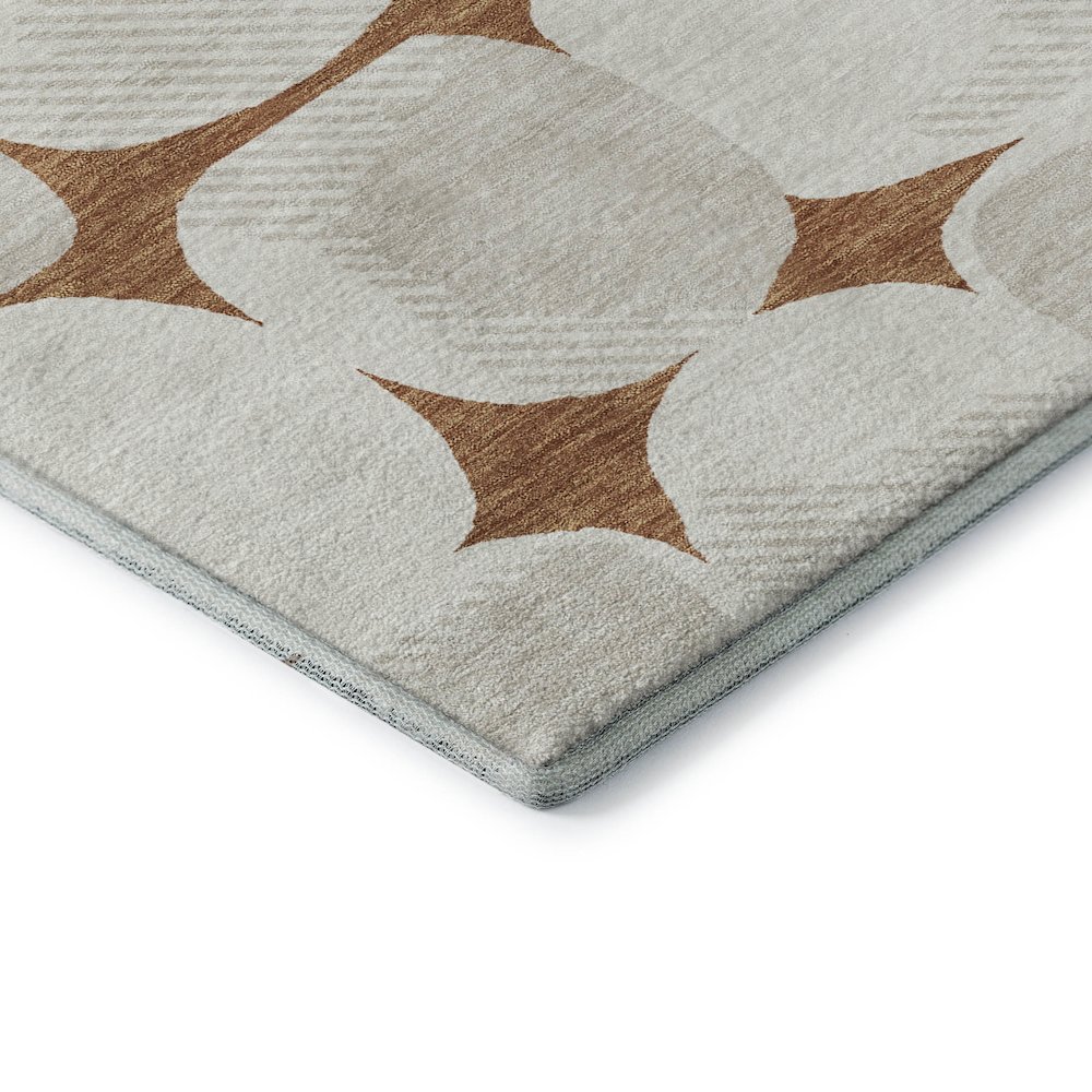 Premium Machine Washable Mayfield AMF870 Paprika 5' x 7'6" Rug. Picture 3