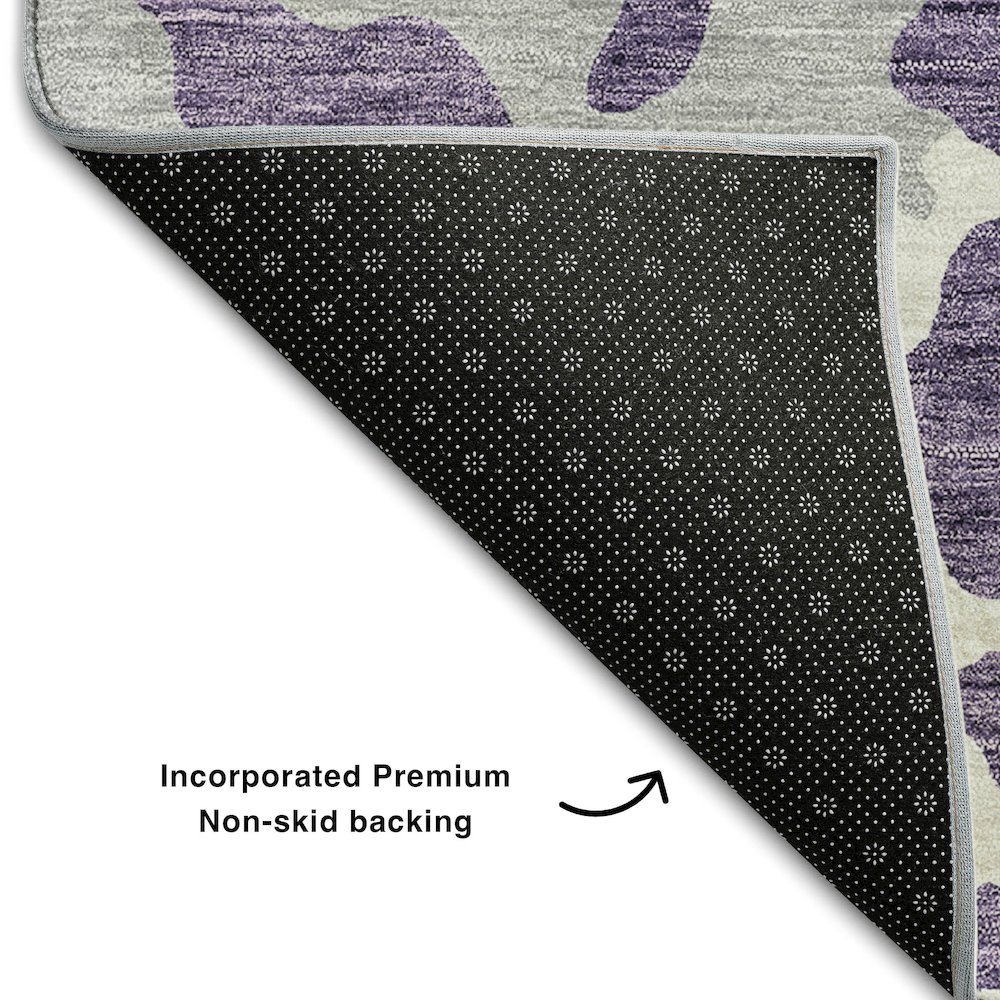 Premium Machine Washable Mayfield AMF873 Purple 5' x 7'6" Rug. Picture 2