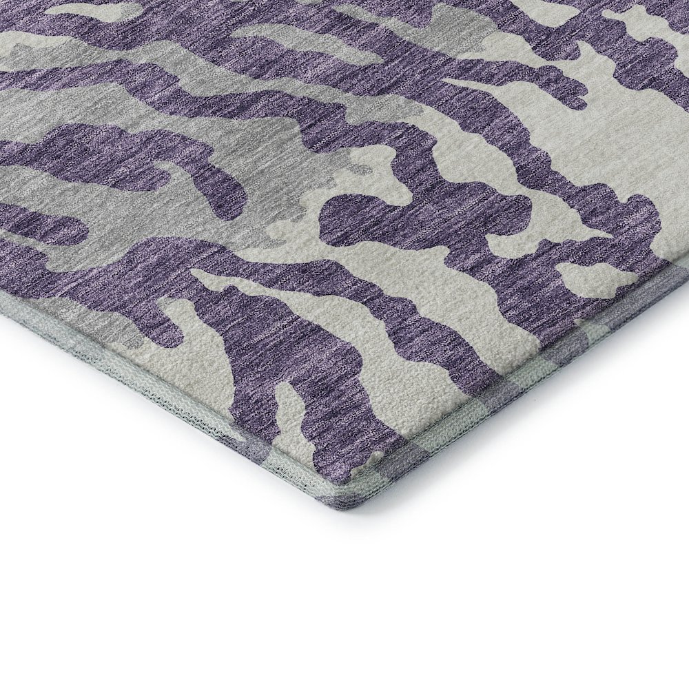 Premium Machine Washable Mayfield AMF873 Purple 5' x 7'6" Rug. Picture 3