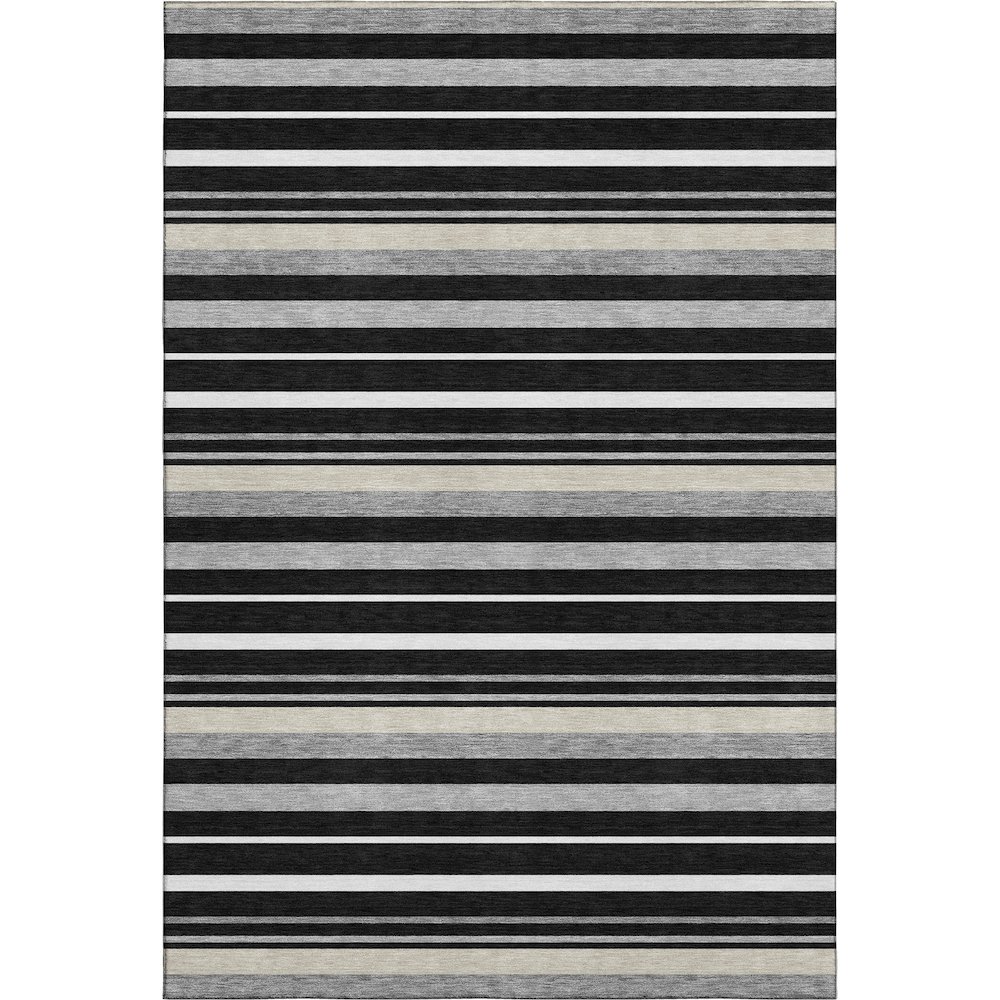 Premium Machine Washable Mayfield AMF879 Black 9' x 12' Rug. Picture 1