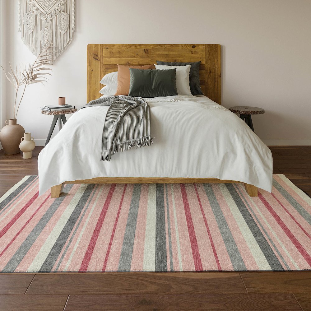 Premium Machine Washable Mayfield AMF879 Pink 9' x 12' Rug. Picture 6