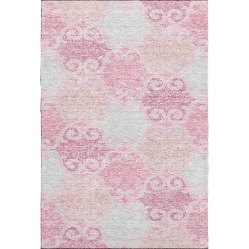 Premium Machine Washable Mayfield AMF883 Pink 9' x 12' Rug. Picture 1
