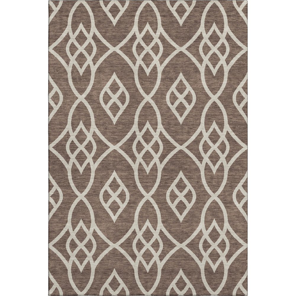 Premium Machine Washable Mayfield AMF884 Chocolate 9' x 12' Rug. Picture 1