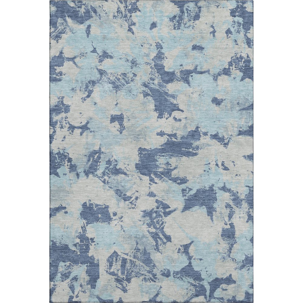 Premium Machine Washable Mayfield AMF885 Navy 9' x 12' Rug. Picture 1