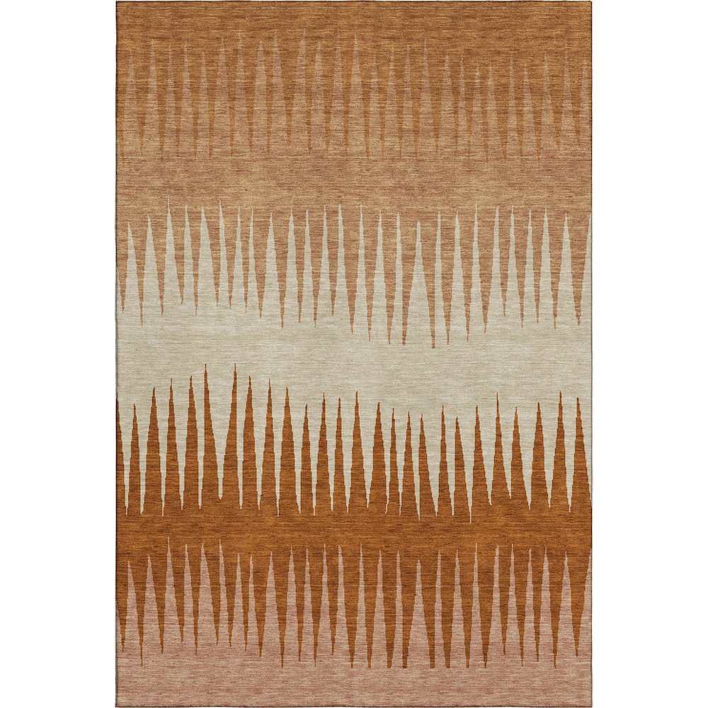 Premium Machine Washable Mayfield AMF886 Copper 9' x 12' Rug. Picture 1