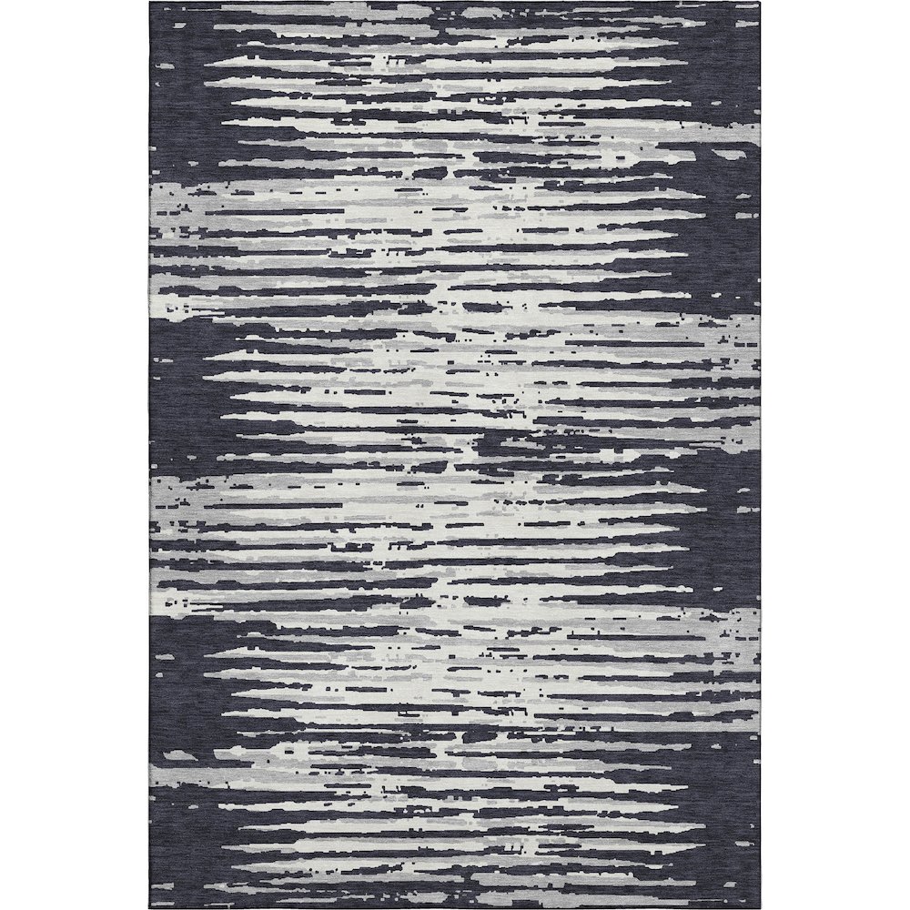 Premium Machine Washable Mayfield AMF888 Black 9' x 12' Rug. Picture 1