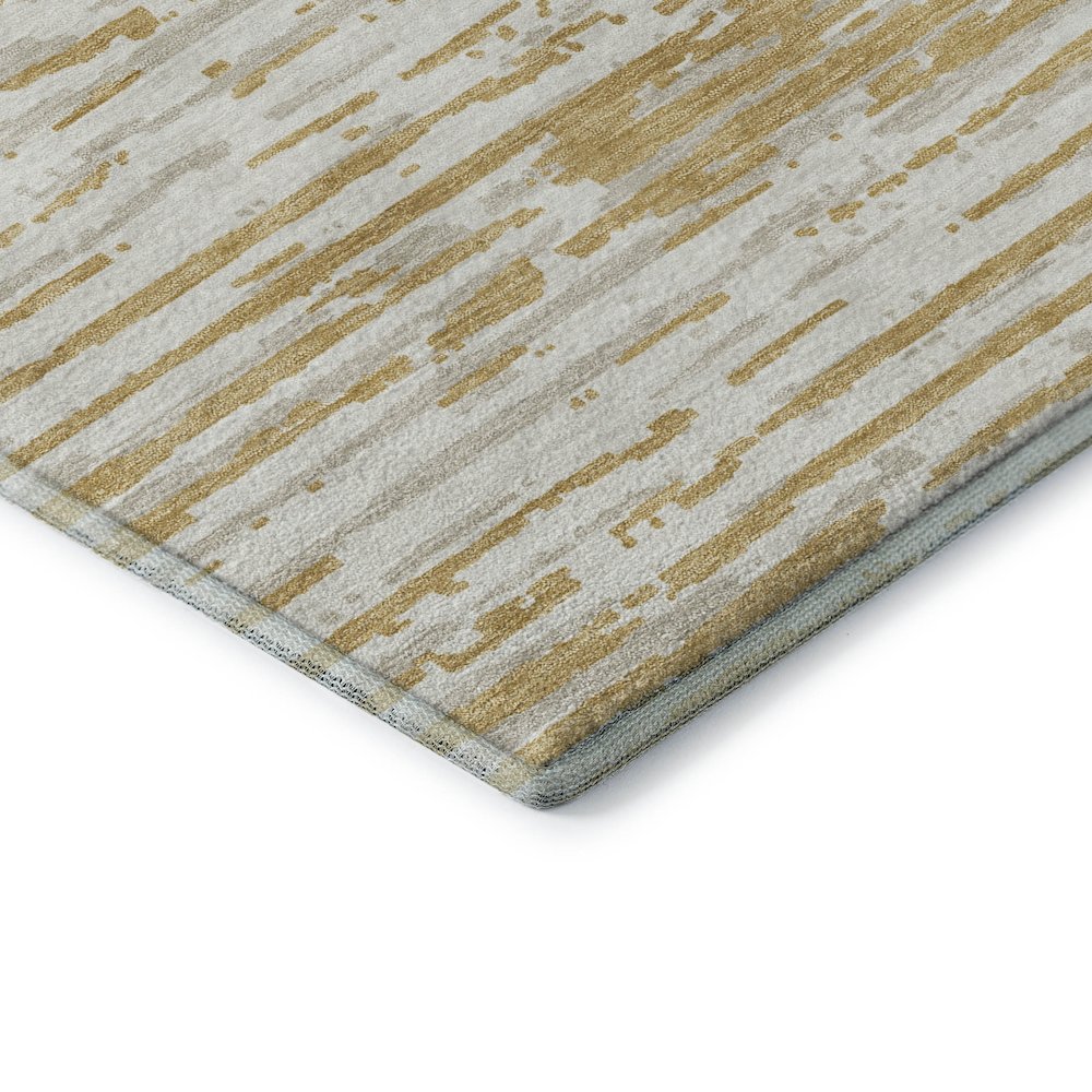 Premium Machine Washable Mayfield AMF888 Gold 5' x 7'6" Rug. Picture 3