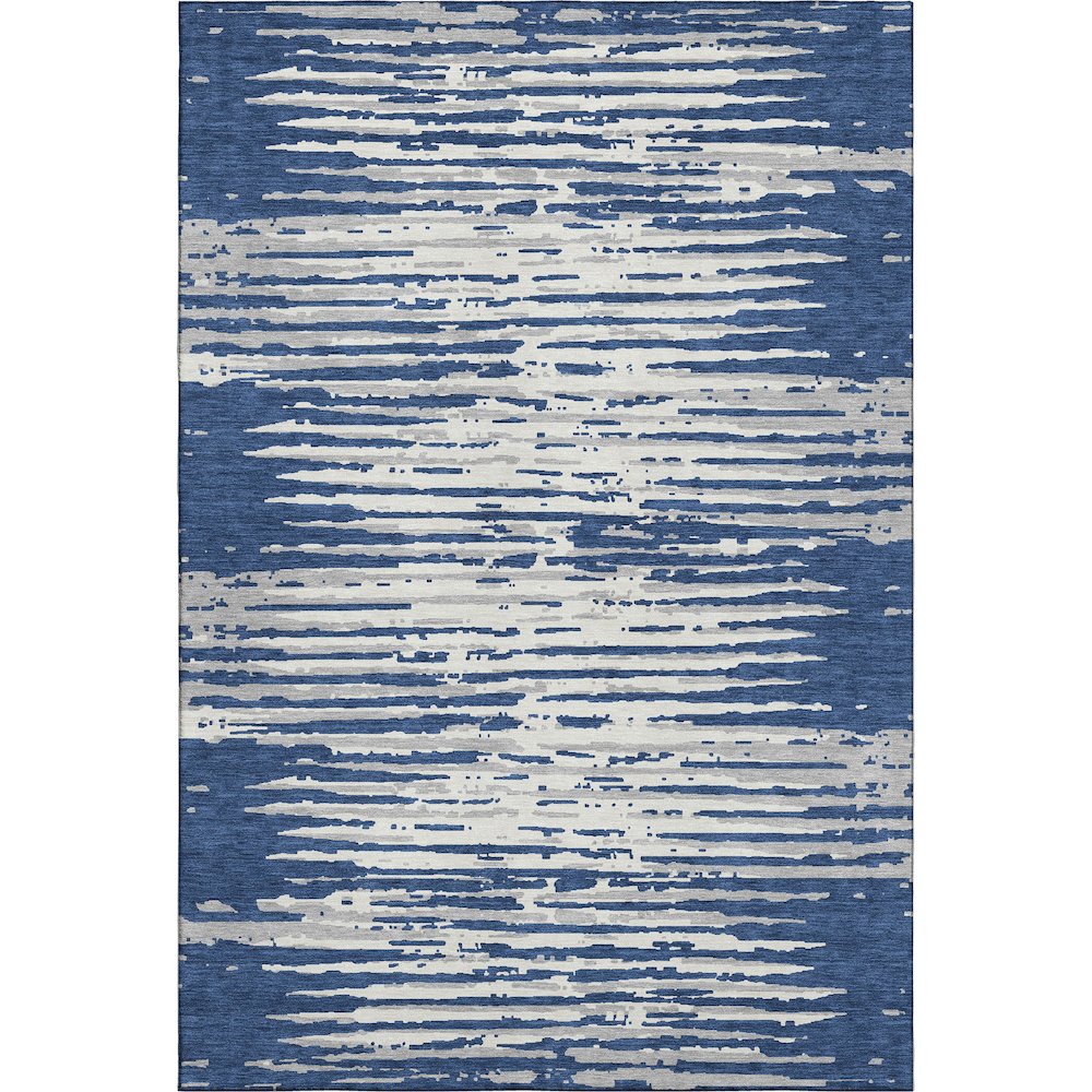 Premium Machine Washable Mayfield AMF888 Navy 9' x 12' Rug. Picture 1