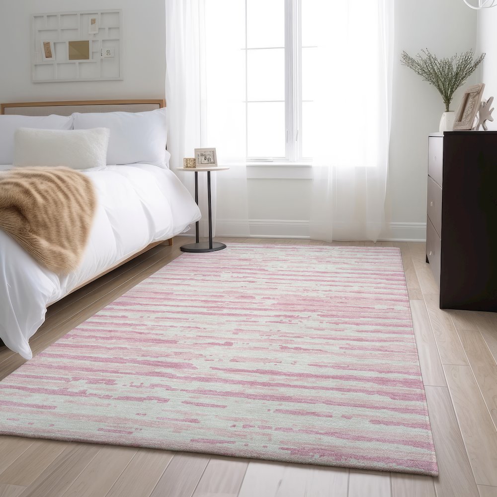 Premium Machine Washable Mayfield AMF888 Pink 9' x 12' Rug. Picture 5