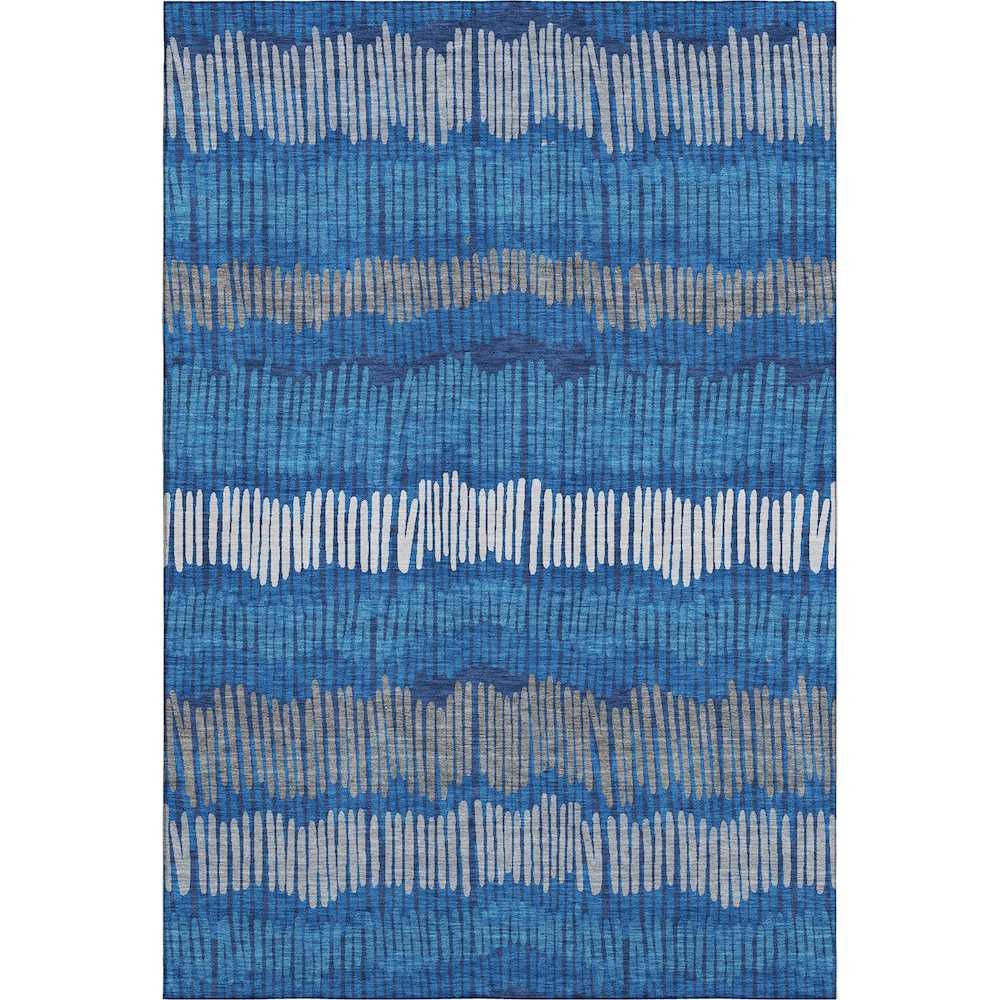 Premium Machine Washable Mayfield AMF889 Navy 9' x 12' Rug. Picture 1