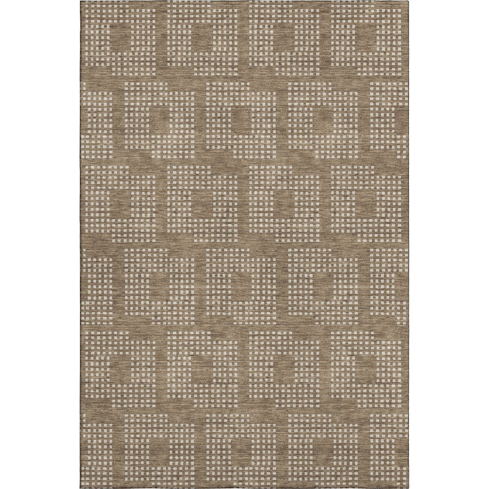Premium Machine Washable Mayfield AMF890 Brown 9' x 12' Rug. Picture 1