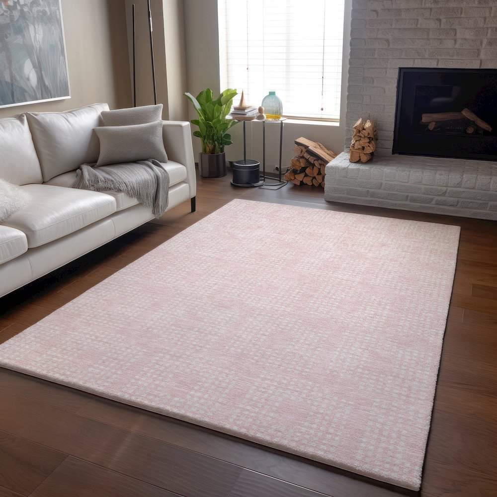 Premium Machine Washable Mayfield AMF890 Pink 9' x 12' Rug. Picture 6