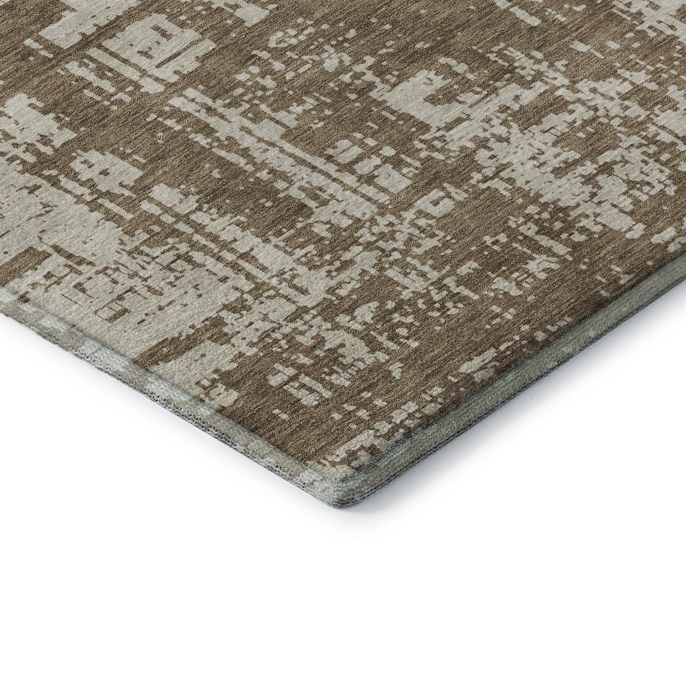 Premium Machine Washable Mayfield AMF895 Brown 5' x 7'6" Rug. Picture 3