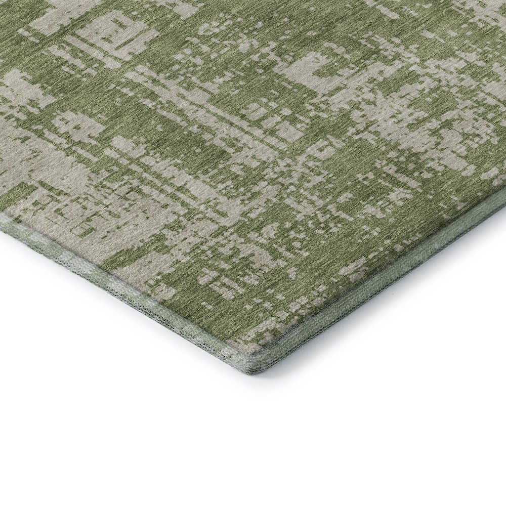 Premium Machine Washable Mayfield AMF895 Green 5' x 7'6" Rug. Picture 3