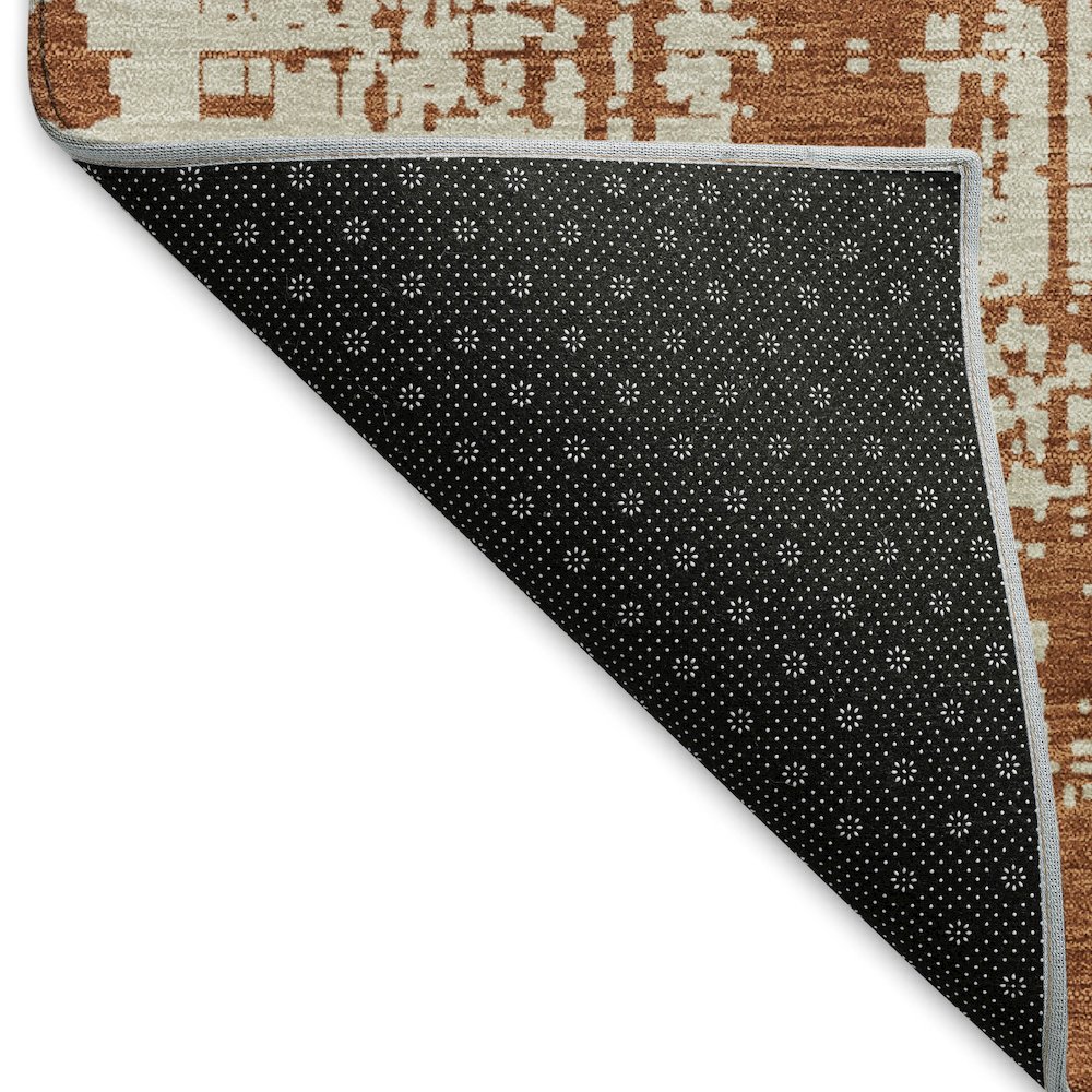Premium Machine Washable Mayfield AMF895 Paprika 5' x 7'6" Rug. Picture 2