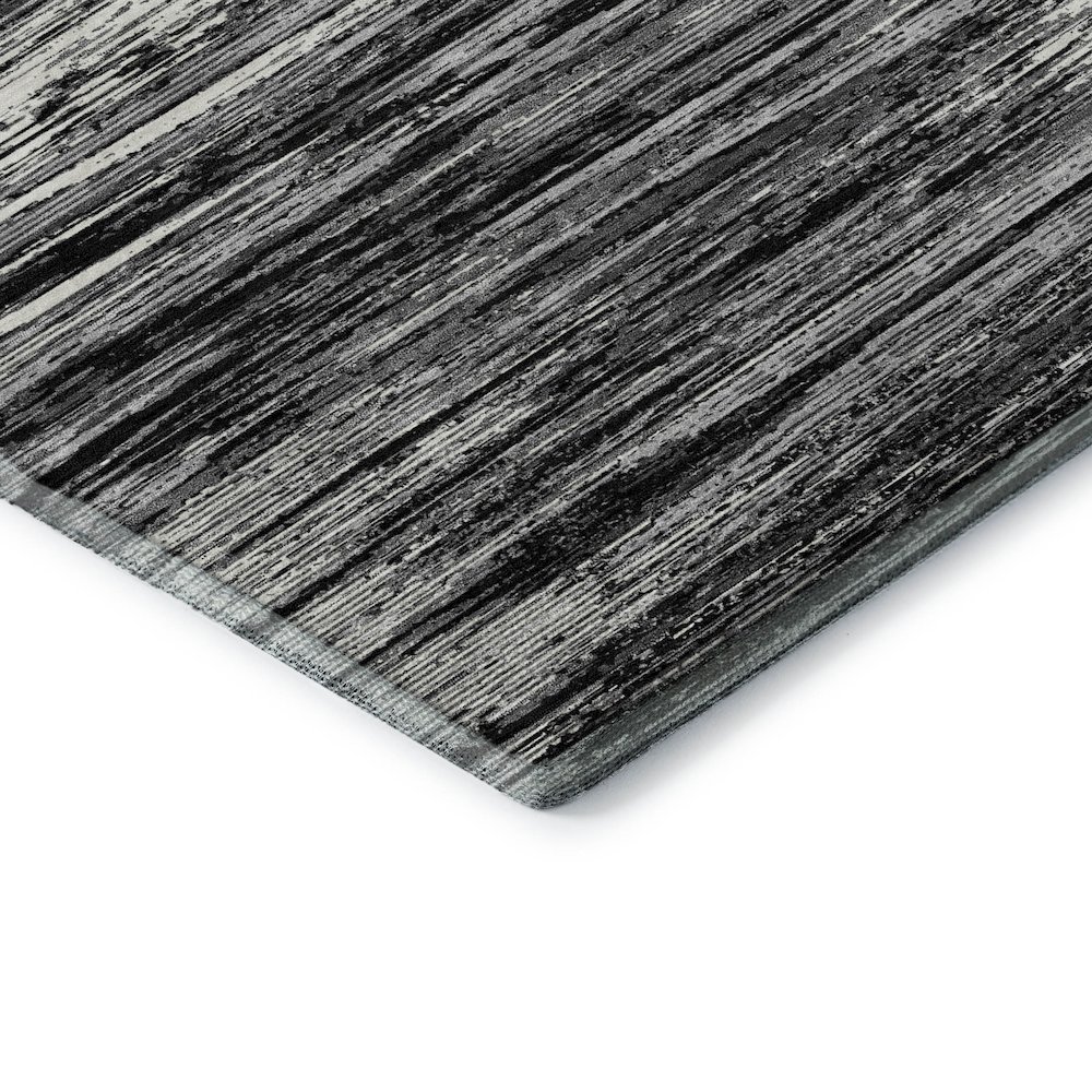 Premium Machine Washable Mayfield AMF896 Black 5' x 7'6" Rug. Picture 3