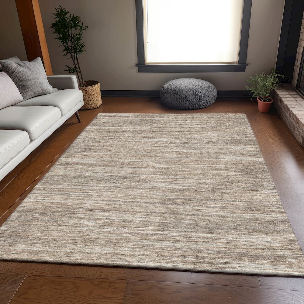 Premium Machine Washable Mayfield AMF896 Taupe 9' x 12' Rug. Picture 6