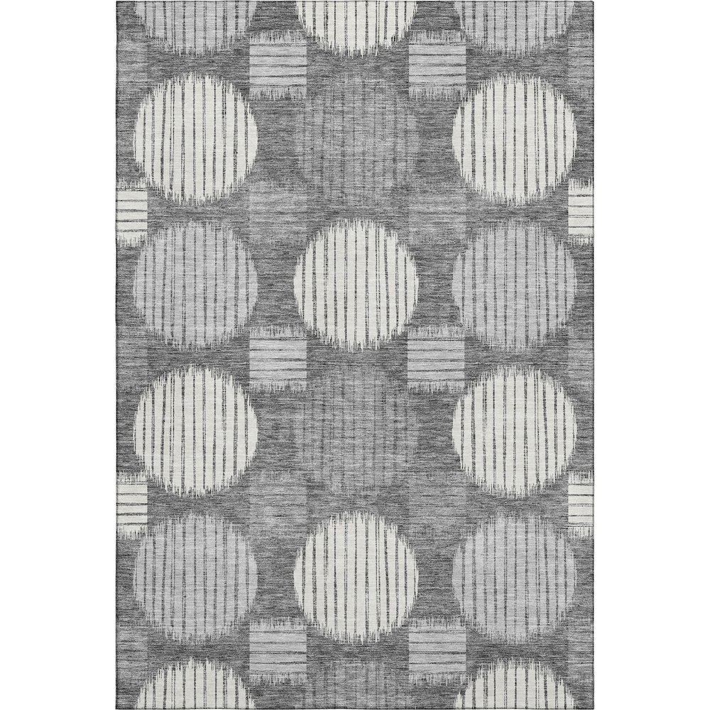 Premium Machine Washable Mayfield AMF900 Charcoal 9' x 12' Rug. Picture 1