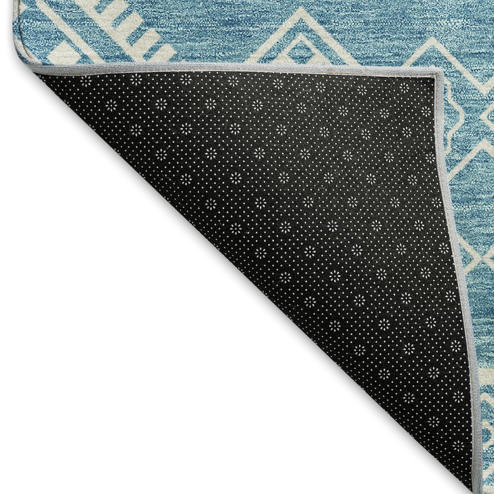 Premium Machine Washable Mayfield AMF901 Teal 5' x 7'6" Rug. Picture 2