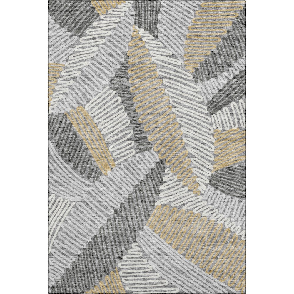 Premium Machine Washable Mayfield AMF904 Gray 9' x 12' Rug. Picture 1