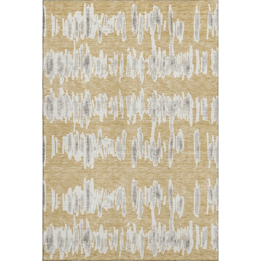 Premium Machine Washable Mayfield AMF905 Gold 9' x 12' Rug. Picture 1