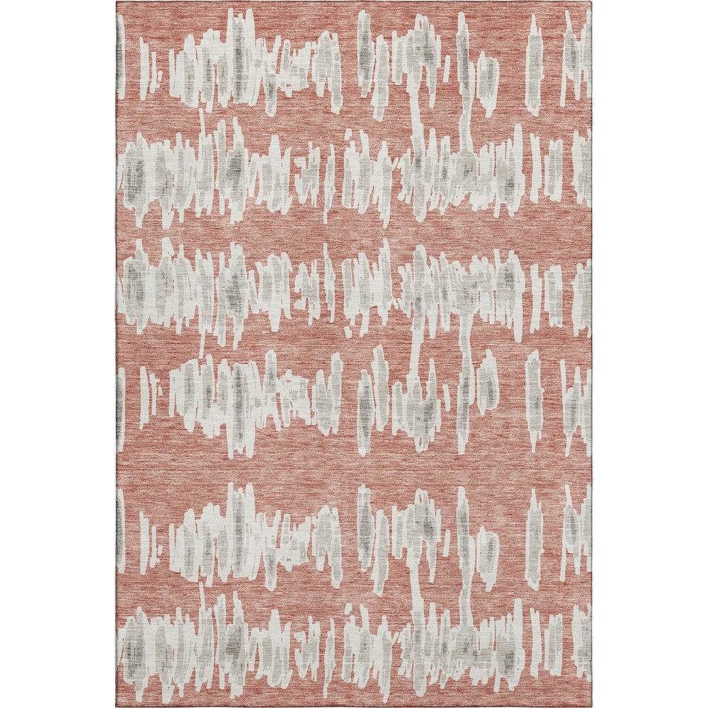Premium Machine Washable Mayfield AMF905 Salmon 9' x 12' Rug. Picture 1
