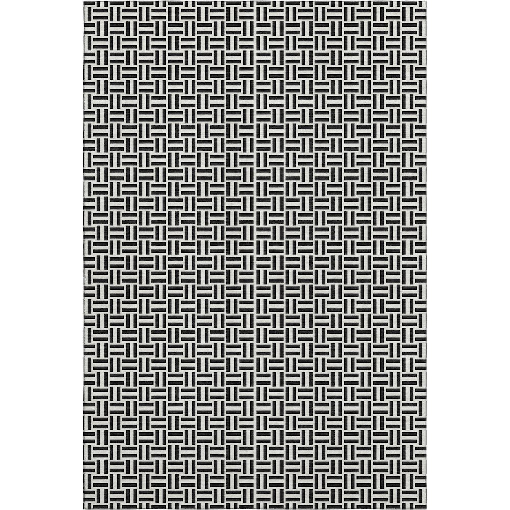 Premium Machine Washable Mayfield AMF911 Black 9' x 12' Rug. Picture 1