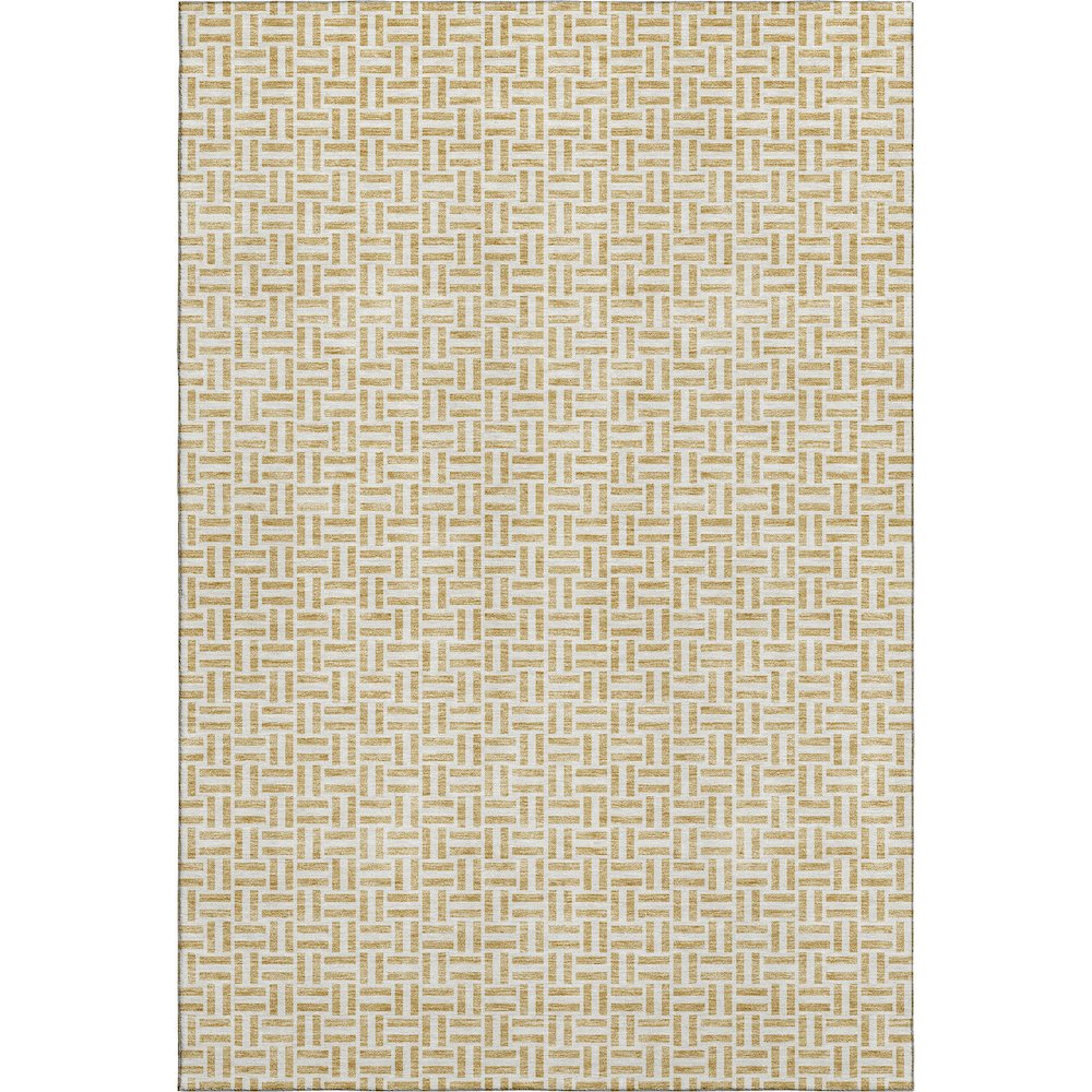 Premium Machine Washable Mayfield AMF911 Gold 9' x 12' Rug. Picture 1